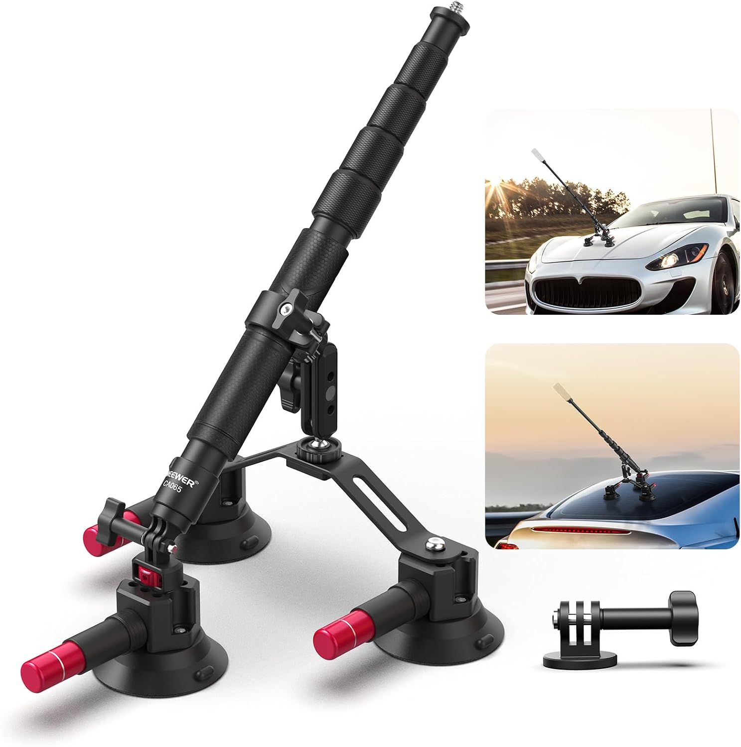 Insta360 Camera X4 - Soporte para Coche con Triple Ventosa