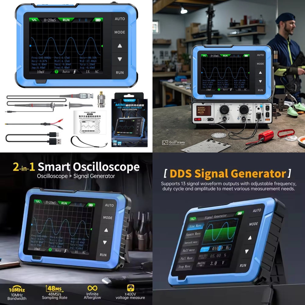 Electronics Repairing - Osciloscopio Digital Portátil 2 en 1