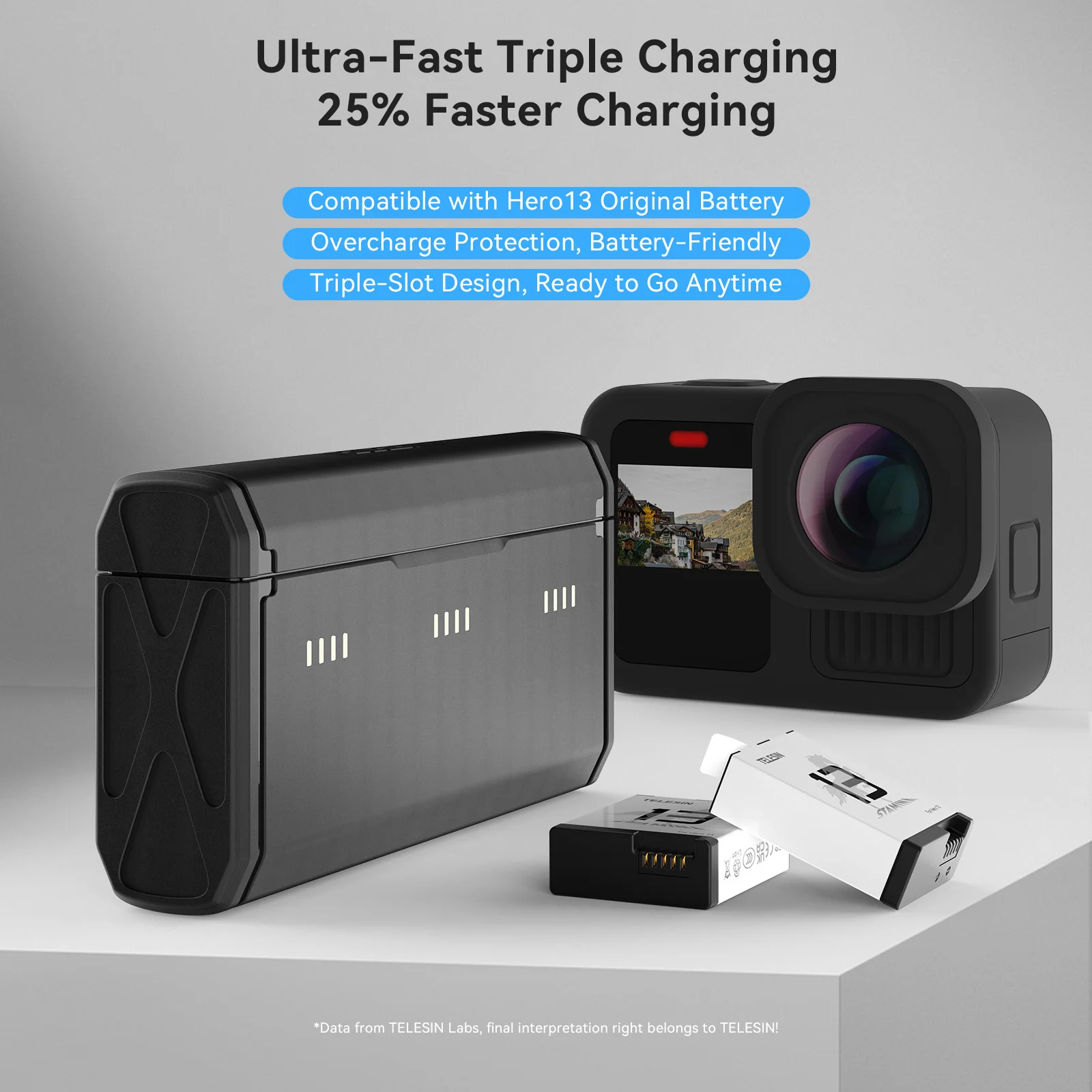 TELESIN Caja de carga rápida p - Gopro Action Camera Hero 13 Black reseña y precio