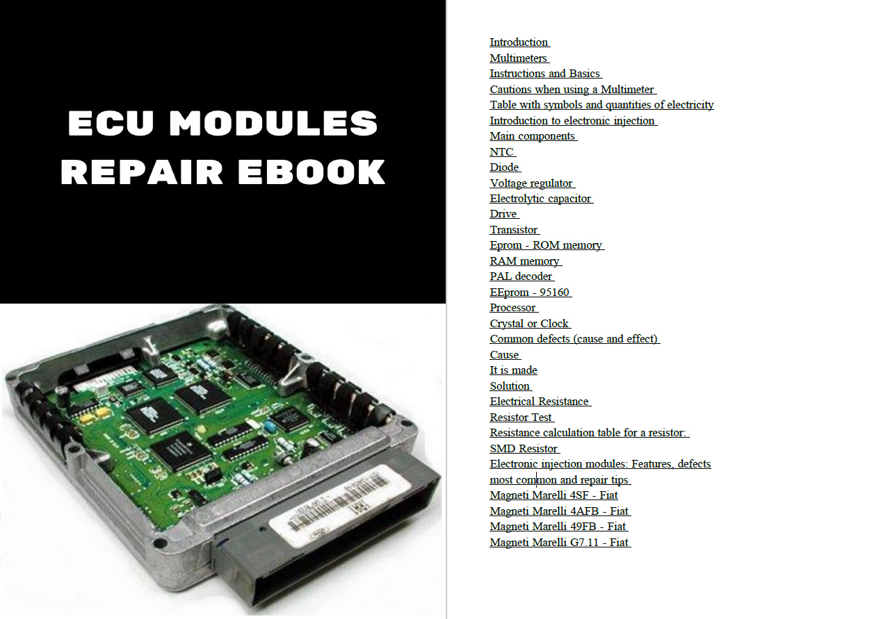 Manuales de reparación de ECU, - Electronics Repair Guide reseña y precio