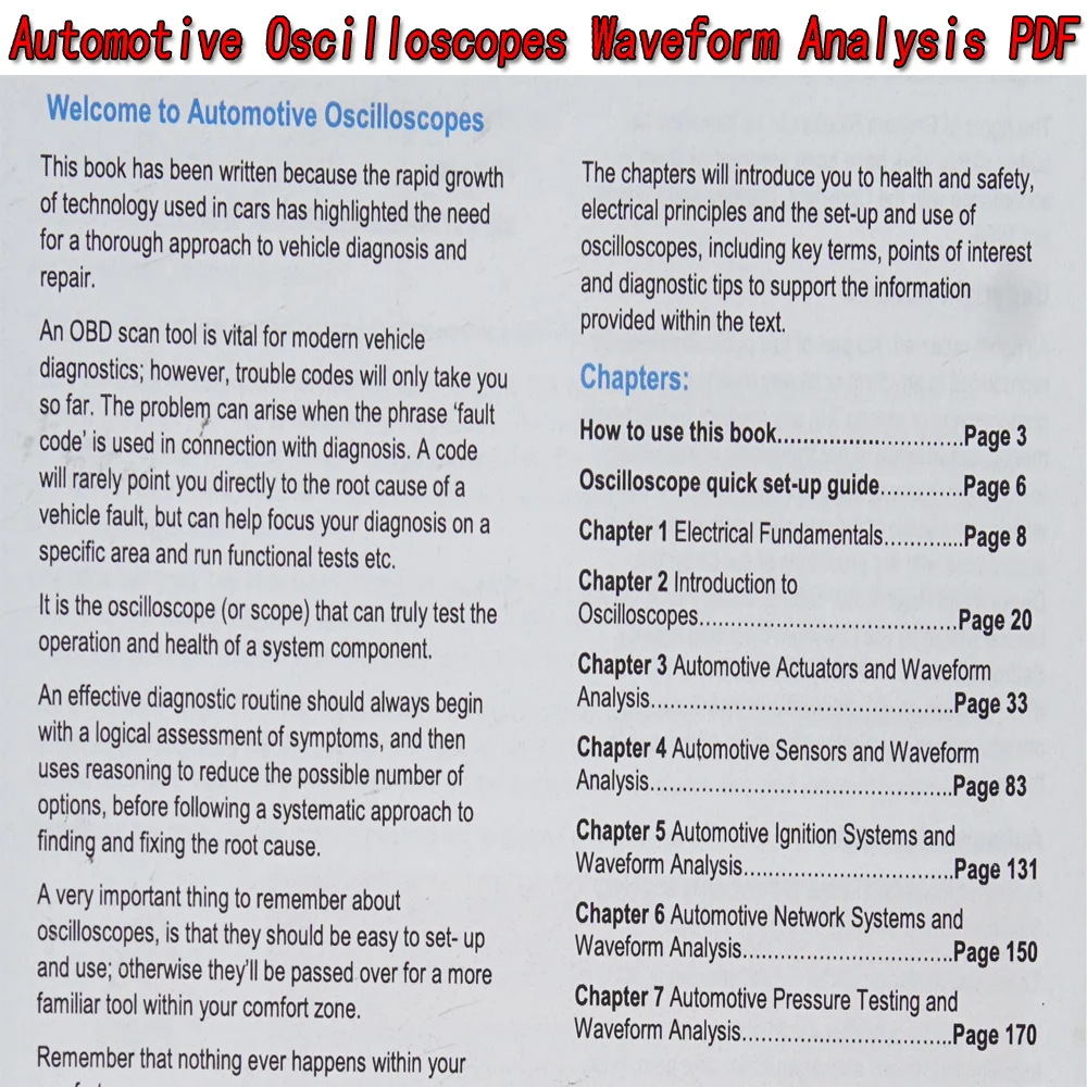 Osciloscopios Automotrices, An - Electronics Repair Guide reseña y precio
